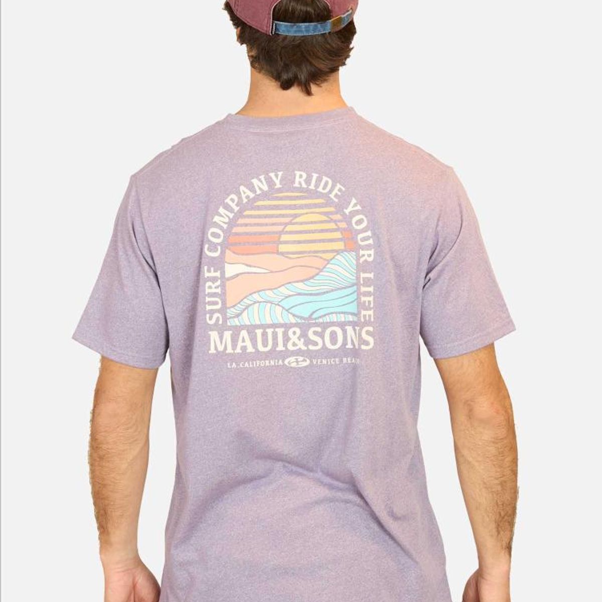MAUI AND SONS - Polera MC Surf Company Morado Hombre Maui And Sons