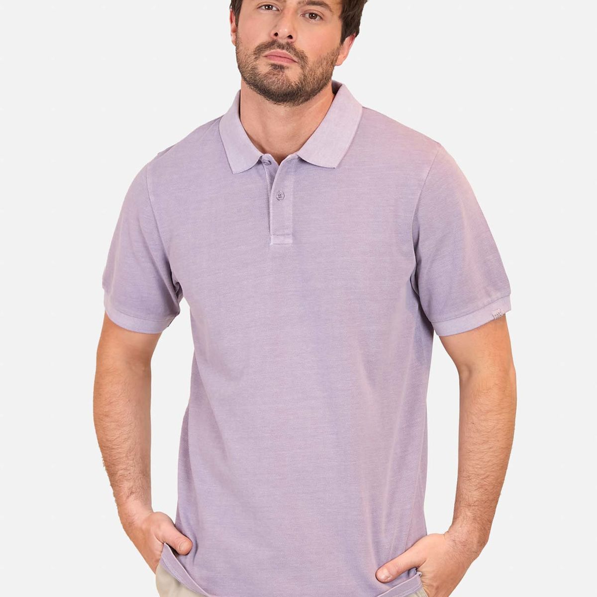 MAUI AND SONS - Polera MC Pique Diry Dye  Morado Hombre Maui And Sons