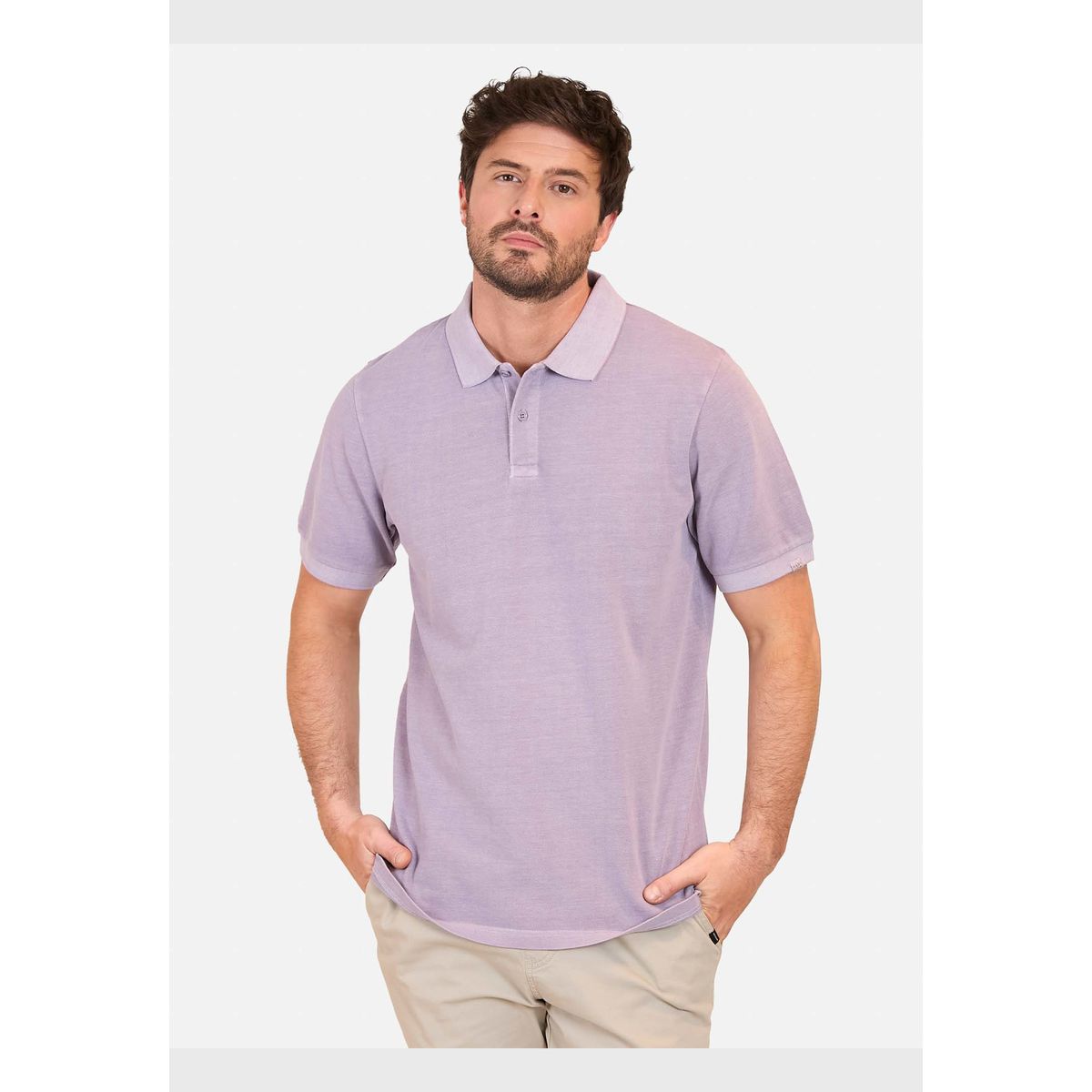 MAUI AND SONS - Polera MC Pique Diry Dye  Morado Hombre Maui And Sons