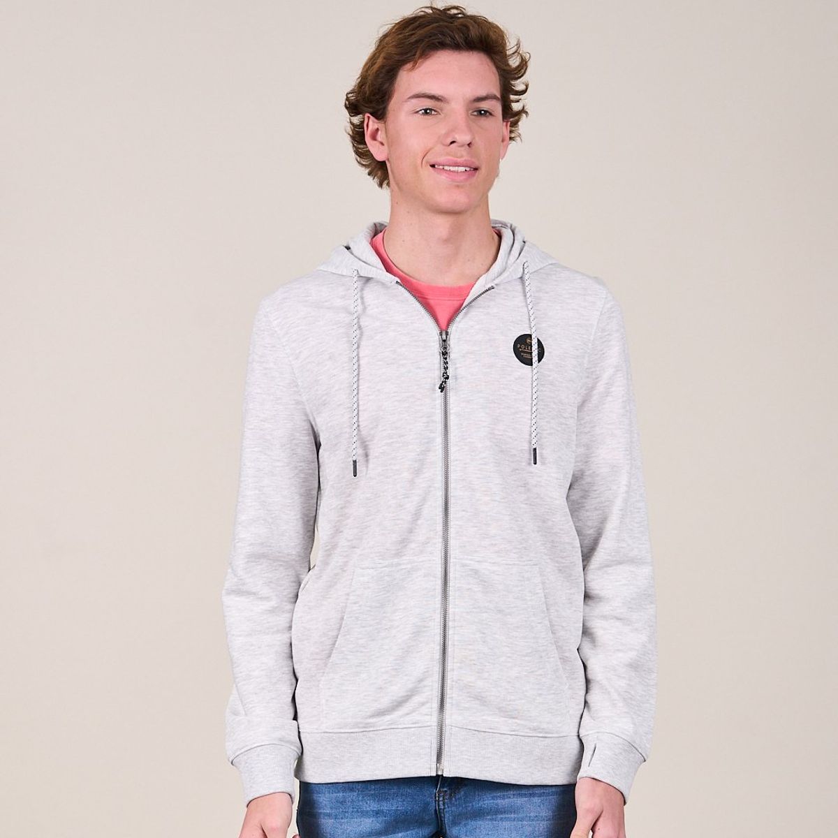 POLEMIC - Poleron procesado cierre y capucha VV7399 - Polemic