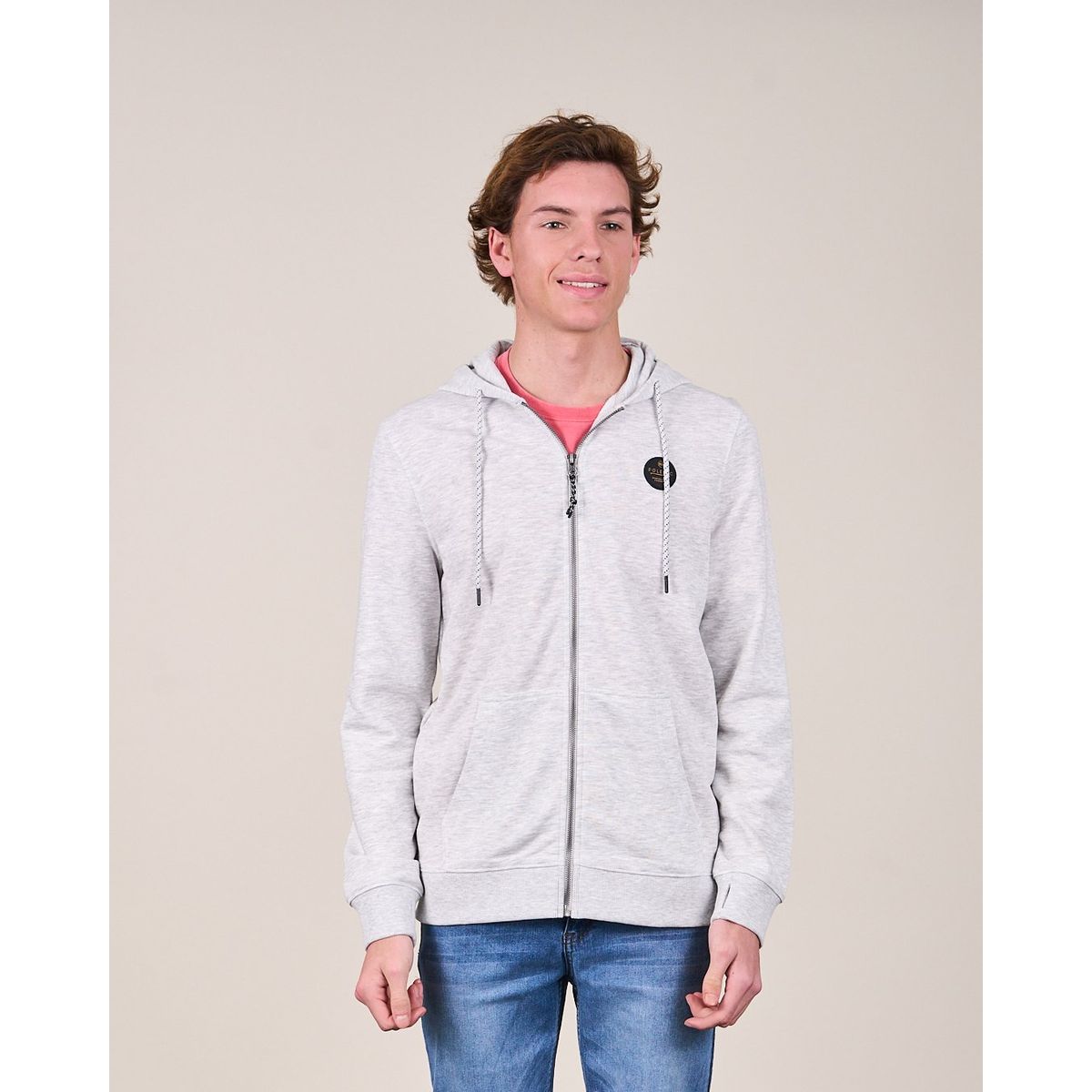 POLEMIC - Poleron procesado cierre y capucha VV7399 - Polemic