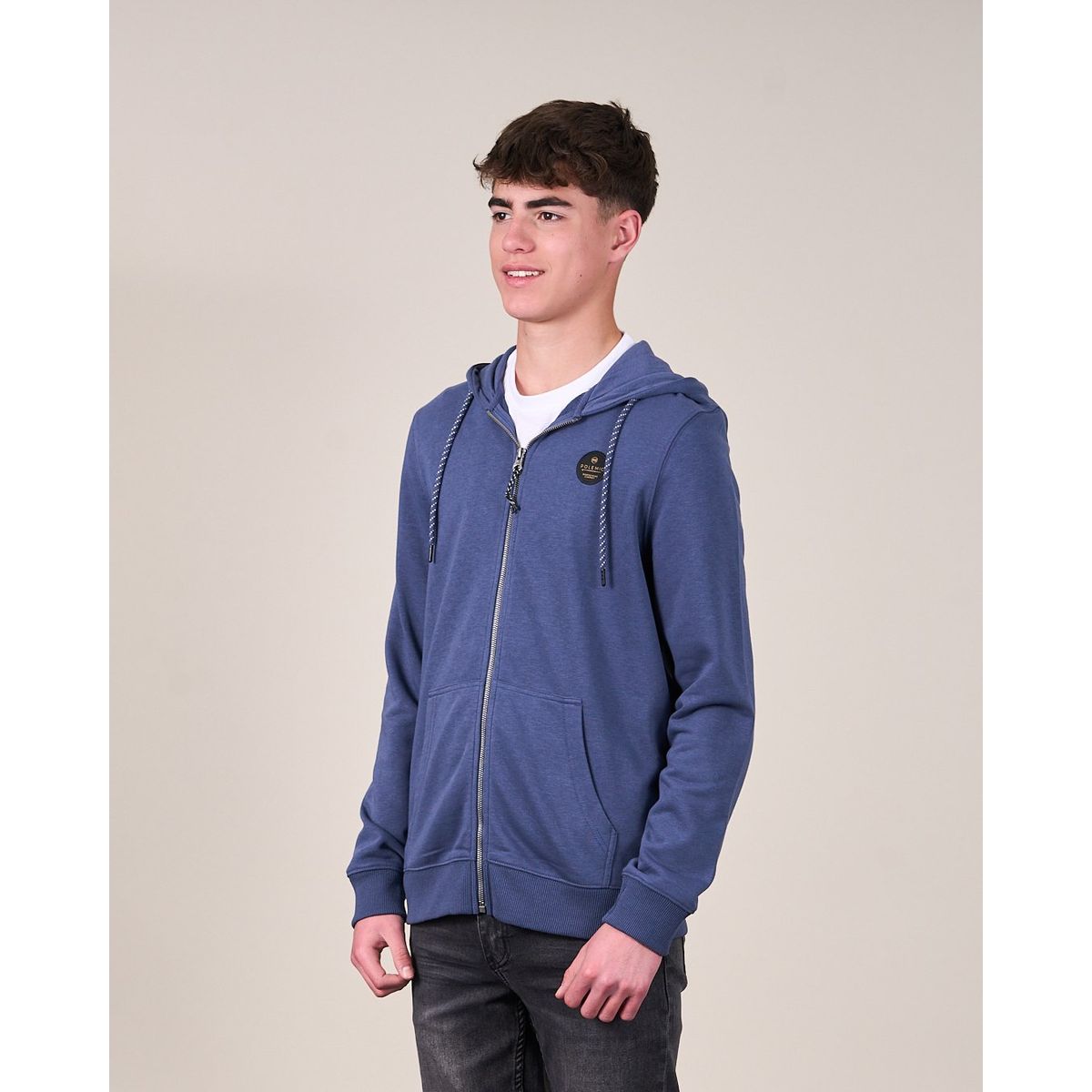 POLEMIC - Poleron procesado cierre y capucha VV7399 - Polemic