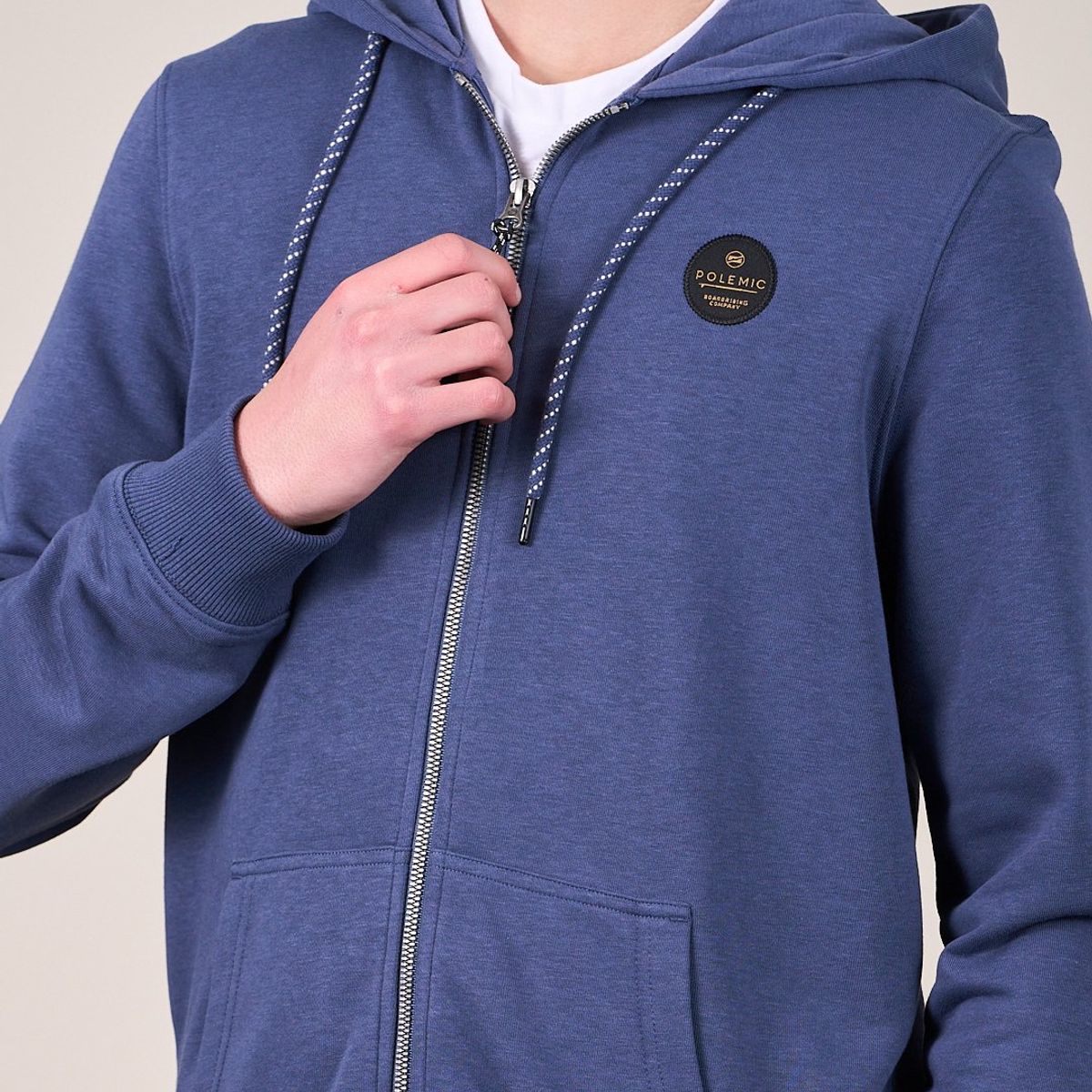 POLEMIC - Poleron procesado cierre y capucha VV7399 - Polemic