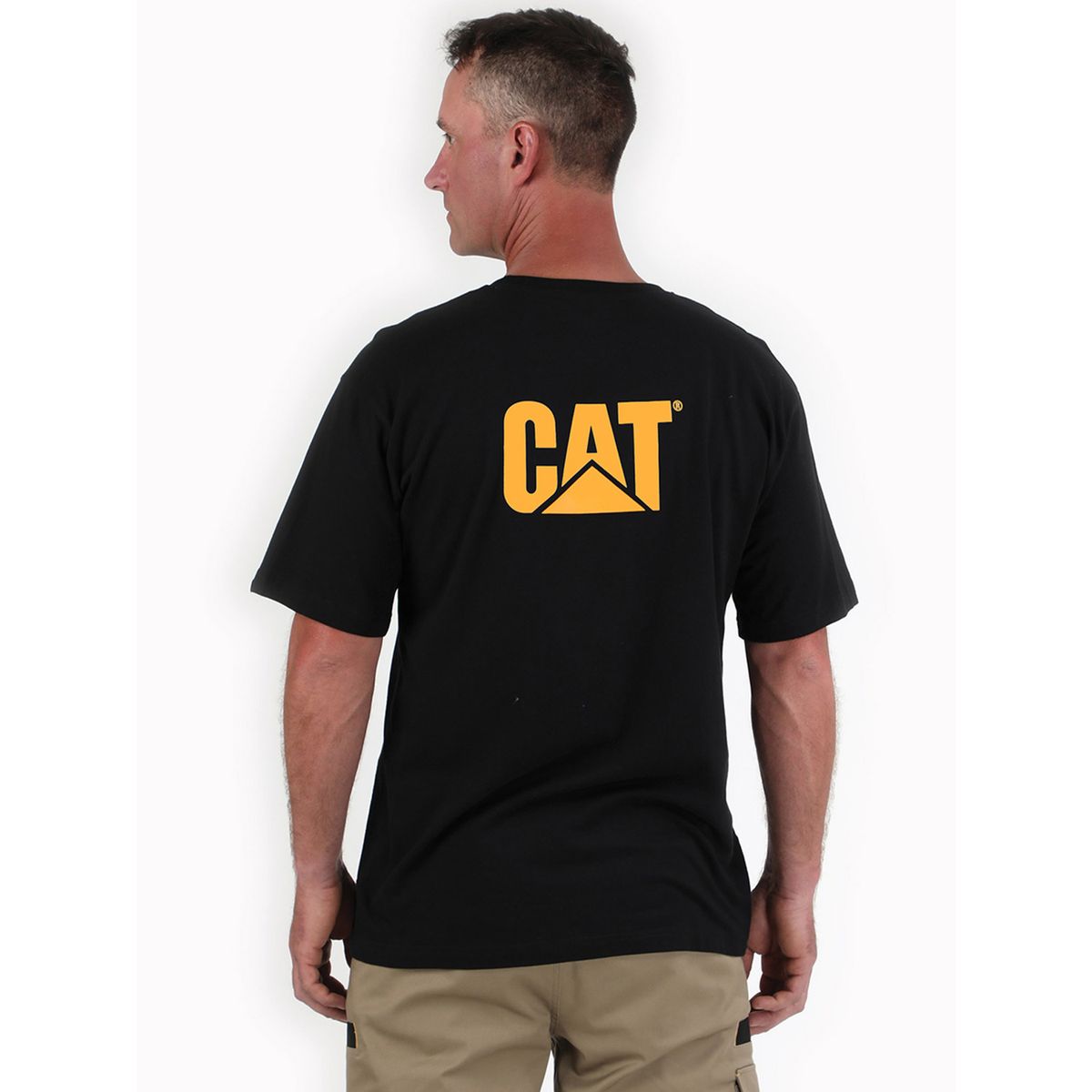 CAT - Polera Manga Corta Hombre Logo Pocket Tee Negro CAT