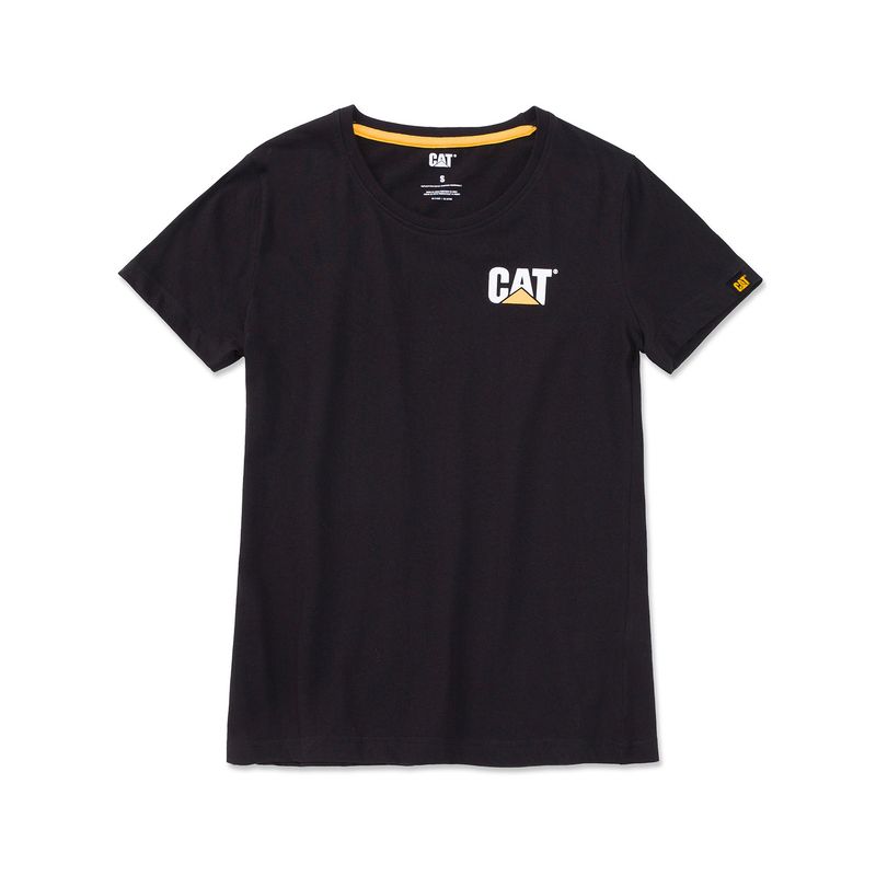 CAT - Polera Manga Corta Mujer Women'S TrademarkNegro CAT