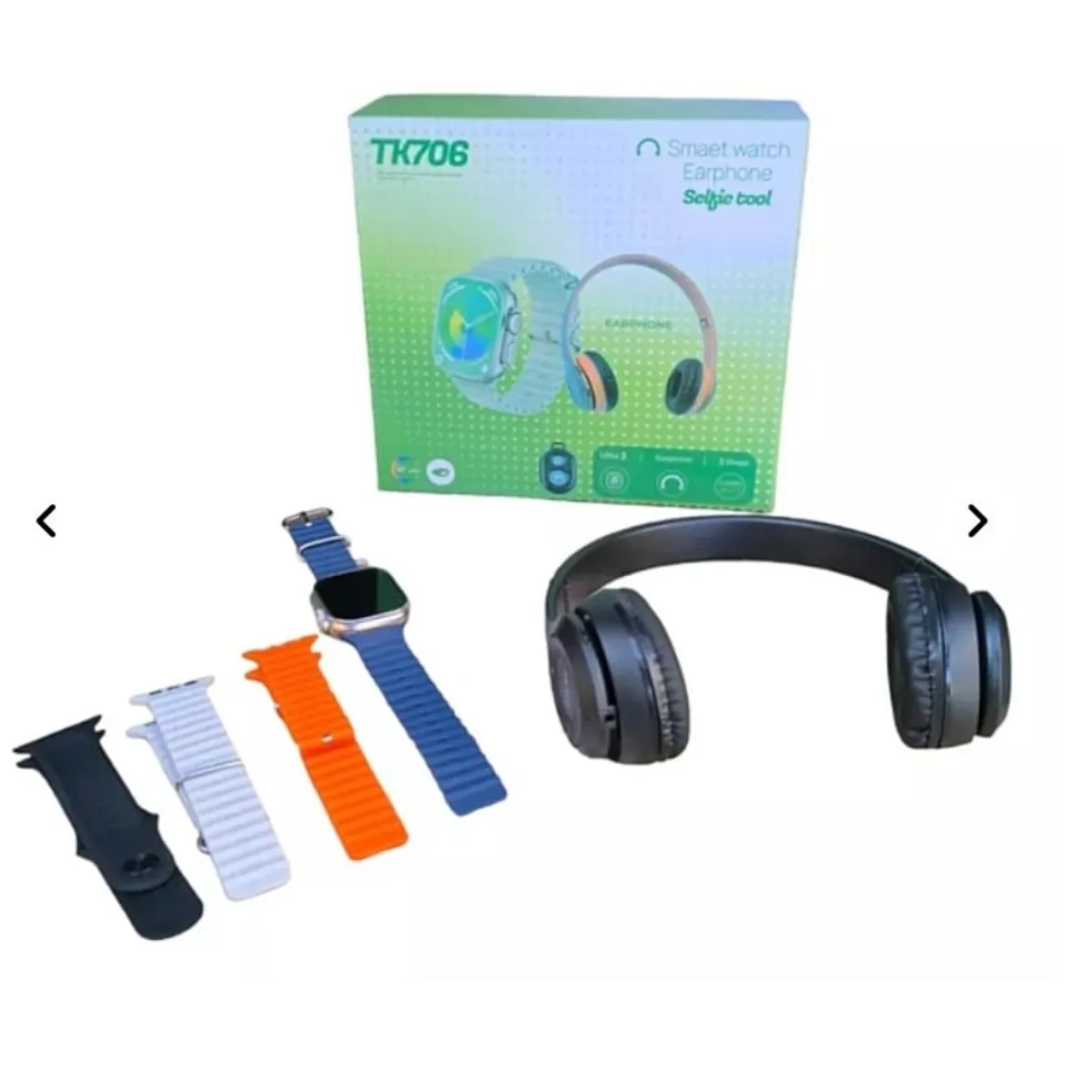 GENERICO - Reloj Inteligente 5 Correas Auricular + Control Fotos Tk706