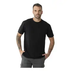 KIVUL - Polera Phrases Reciclada Hombre Negro