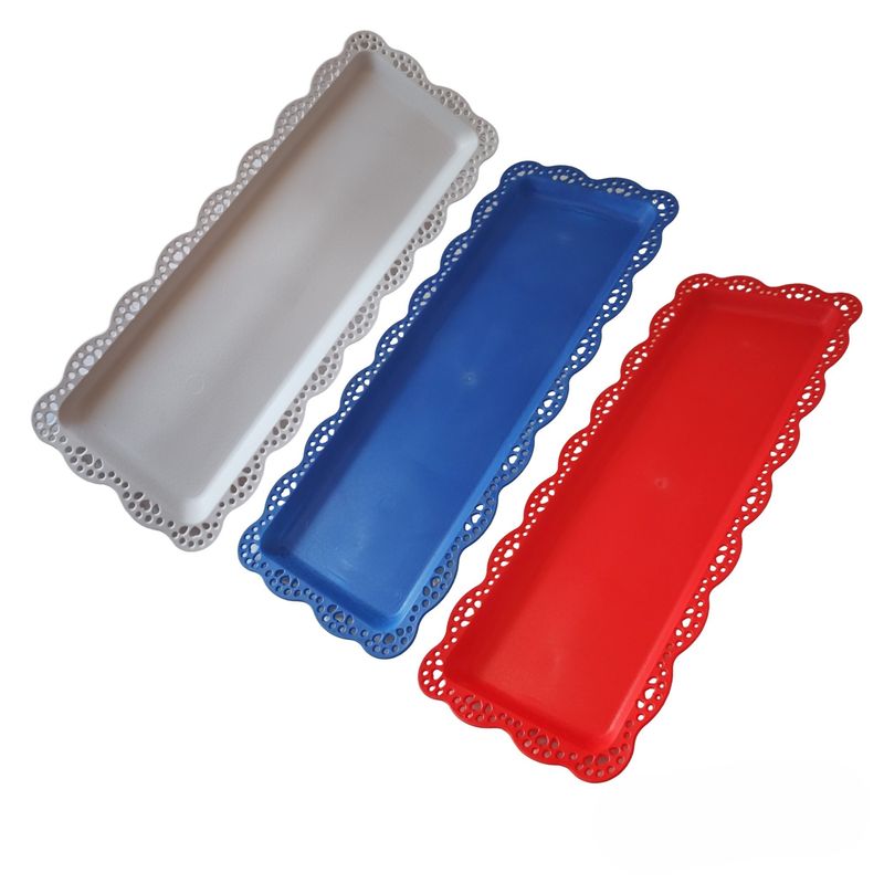 GENERICO - Pack 3 Bandejas Rectangular Para Pasteles - Dieciochero