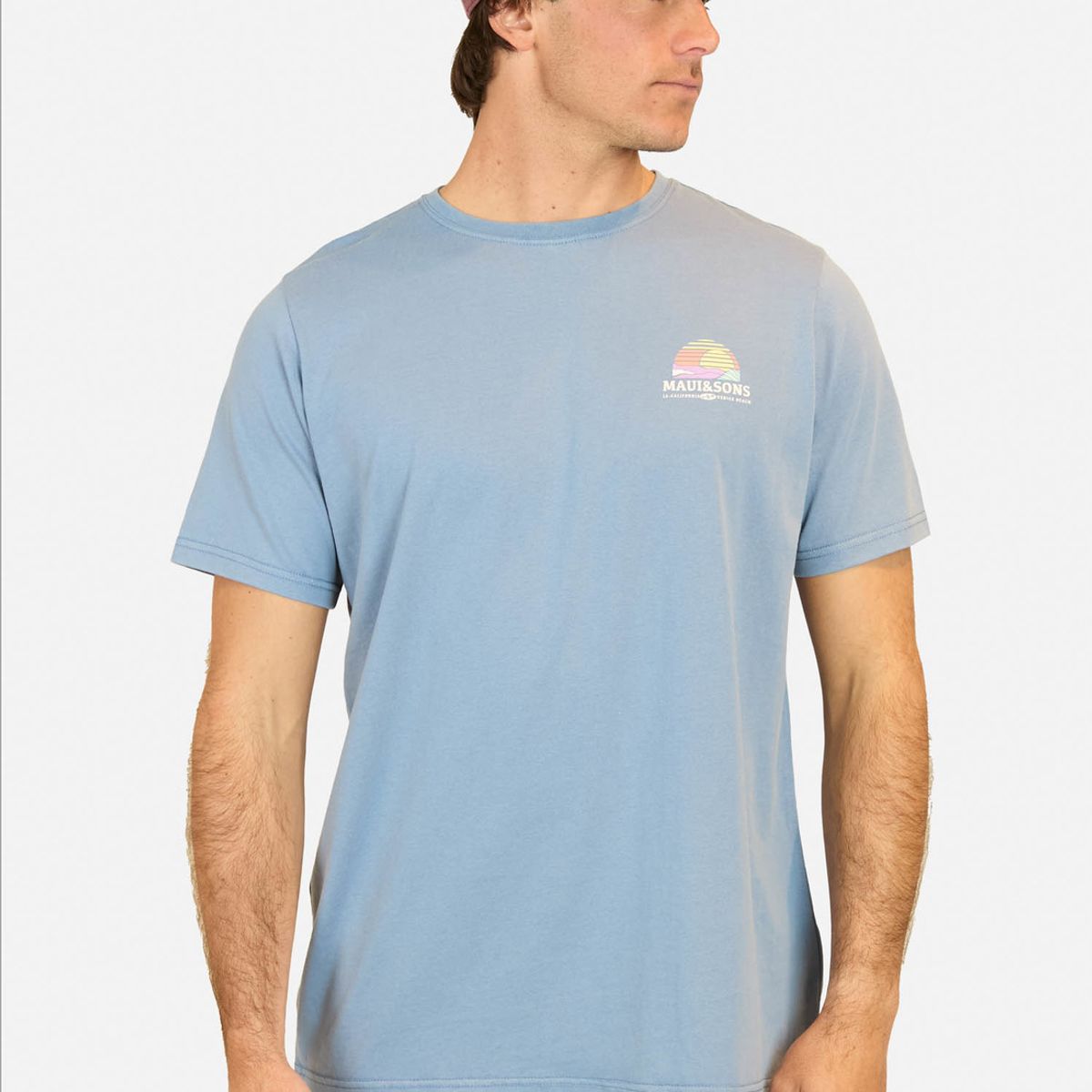 MAUI AND SONS - Polera MC Portraid Sunset Azul Hombre Maui And Sons