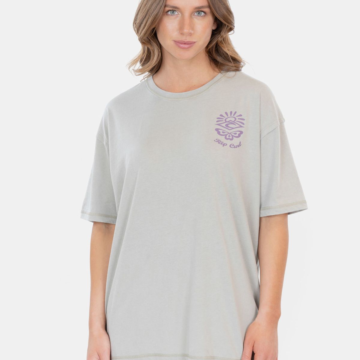 RIP CURL - Polera MC Sunset In Hawaii Verde Mujer Rip Curl