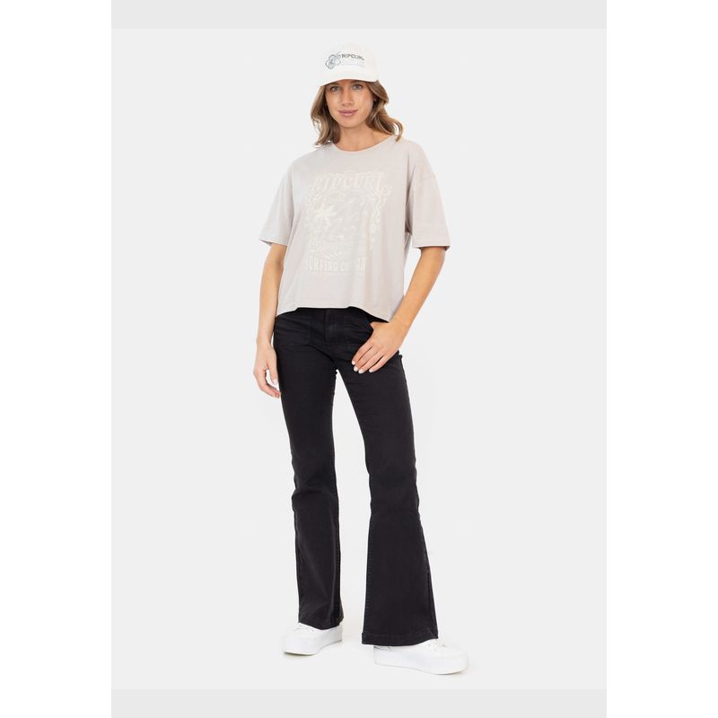 RIP CURL - Polera MC Blue Waves Beige Mujer Rip Curl