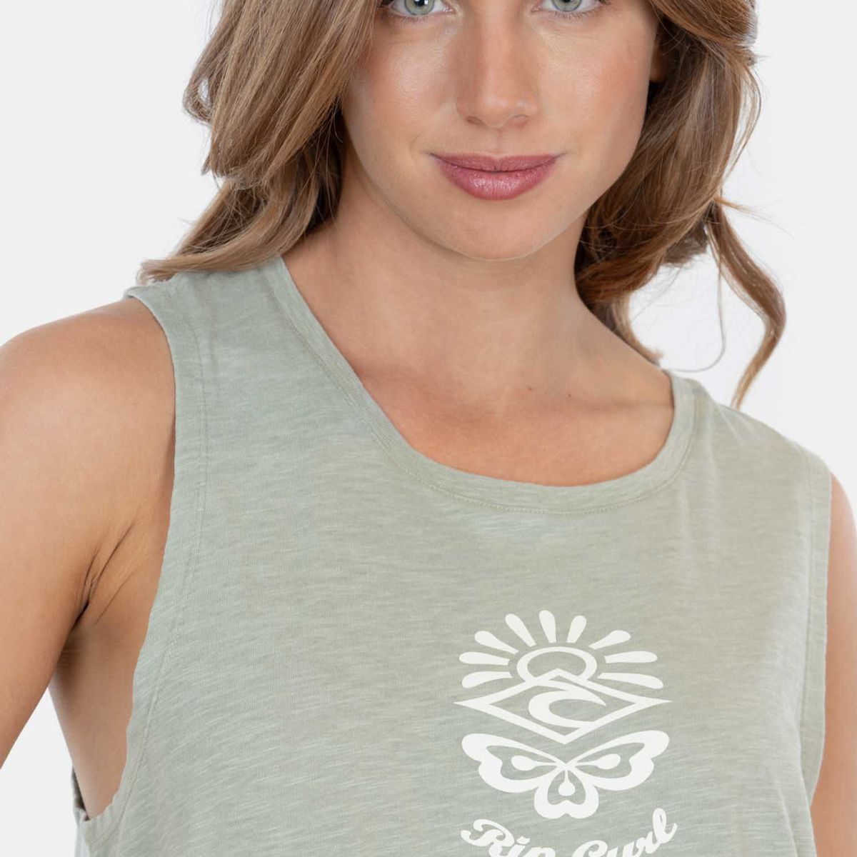 RIP CURL - Polera Liv Long Wave Verde Mujer Rip Curl