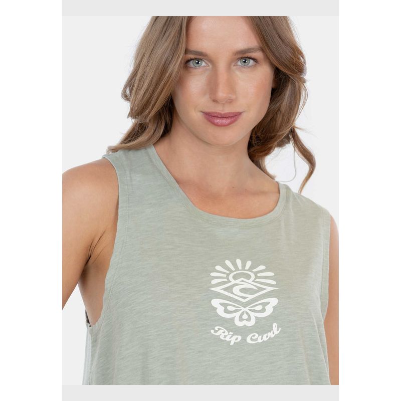 RIP CURL - Polera Liv Long Wave Verde Mujer Rip Curl