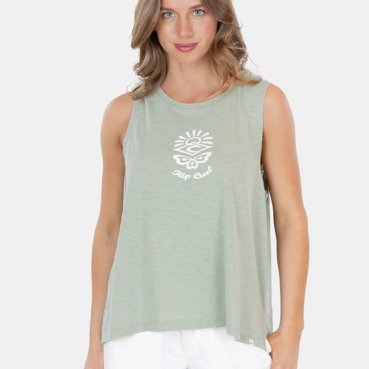 RIP CURL - Polera Liv Long Wave Verde Mujer Rip Curl