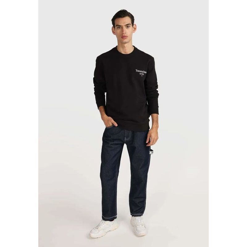 TOMMY HILFIGER - Polerón Logo Entry Graphic Negro Tommy Jeans
