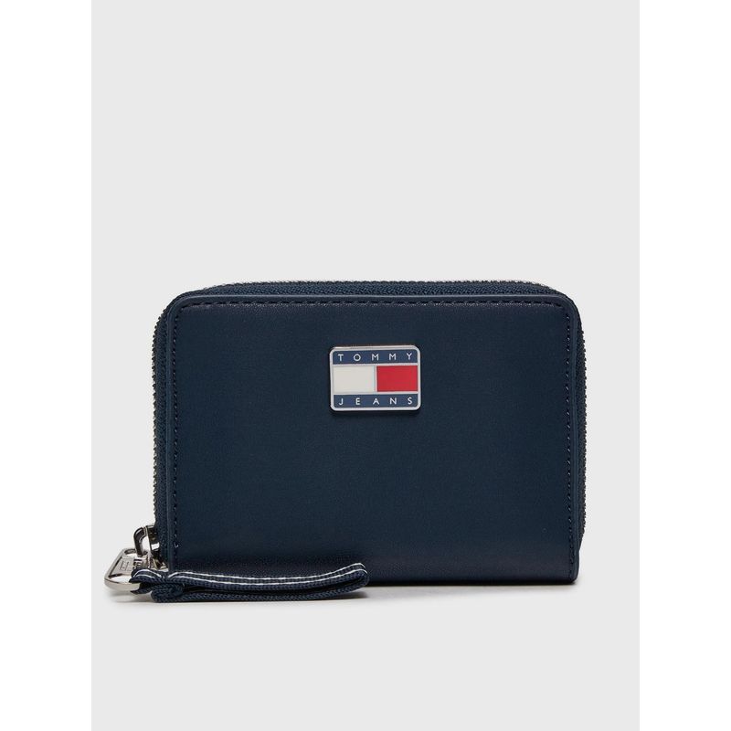 TOMMY HILFIGER - Billetera City Wide Con Logo Azul Tommy Hilfiger