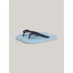 TOMMY HILFIGER - Sandalia Con Logo Celeste