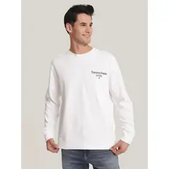 TOMMY HILFIGER - Polerón Regular Entry Graphic Blanco Tommy Jeans