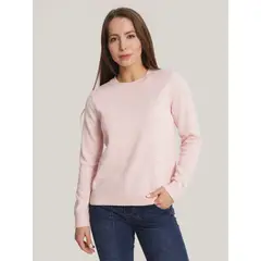 TOMMY HILFIGER - Sweater Solid Con Logo Rosado Tommy Hilfiger.