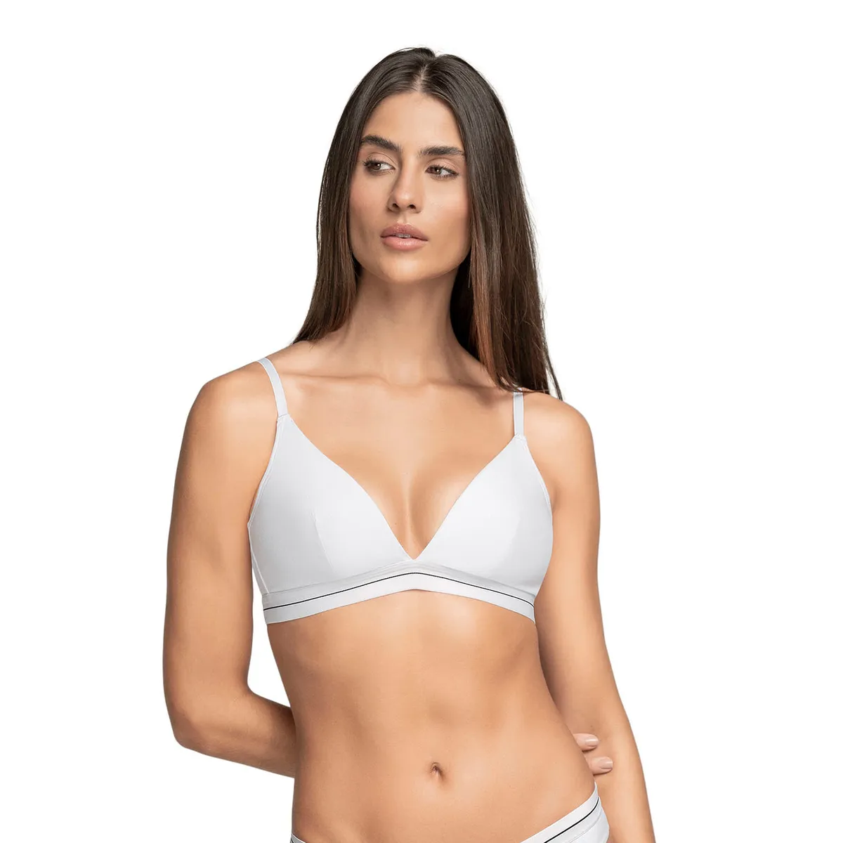 LEONISA - Sostén triangular en algodón liviano y cómodo 091099 Blanco