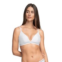 Sostén triangular en algodón liviano y cómodo 091099 Blanco