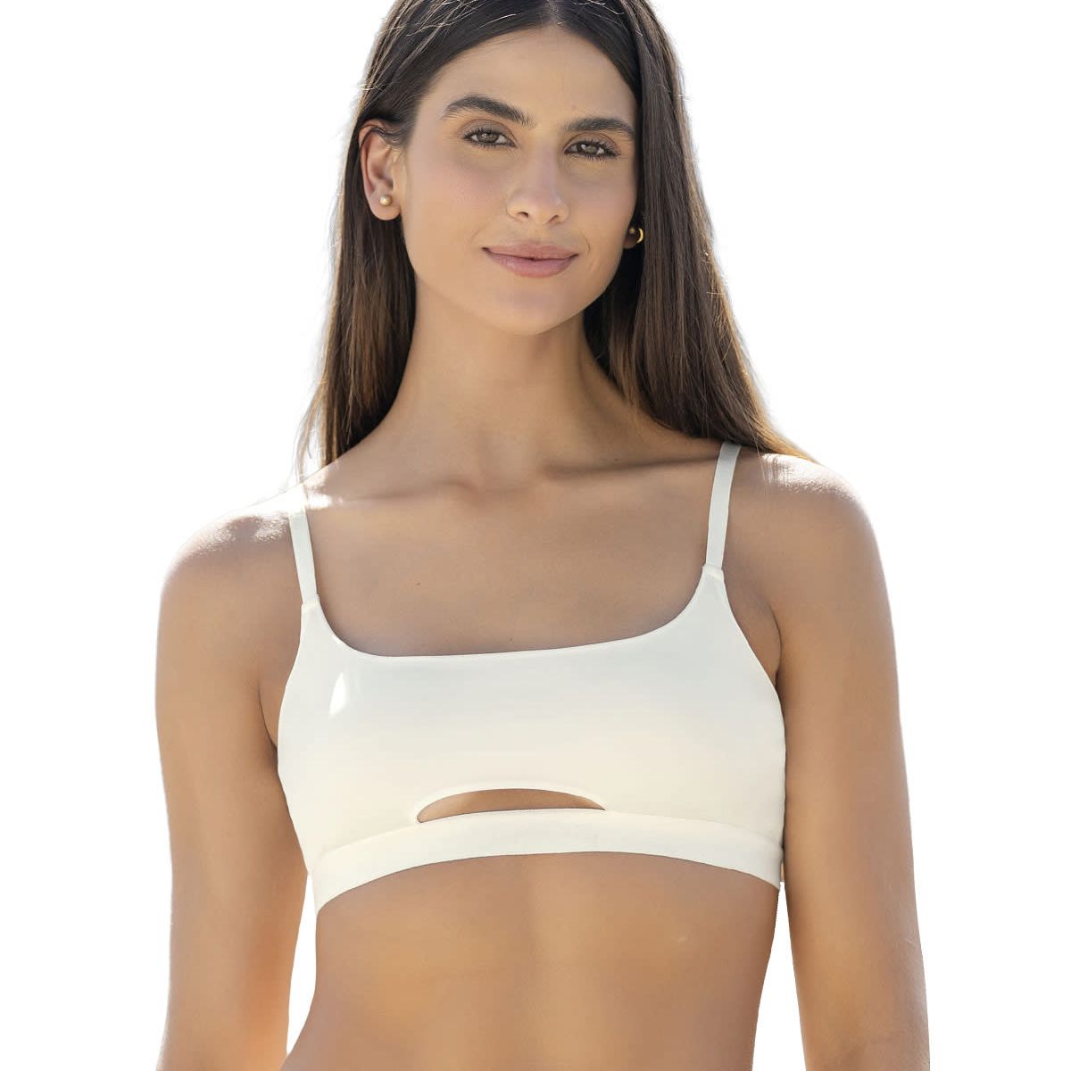 LEONISA - Daily-Sexy Top con abertura frontal 091098 Perla