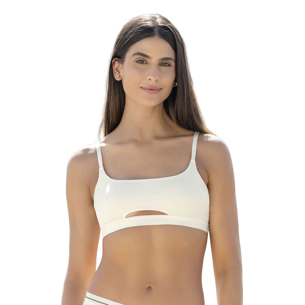 LEONISA - Daily-Sexy Top con abertura frontal 091098 Perla