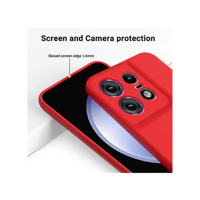 GENERICO - Carcasa Funda Color Para Motorola Edge 50 Pro - Rojo