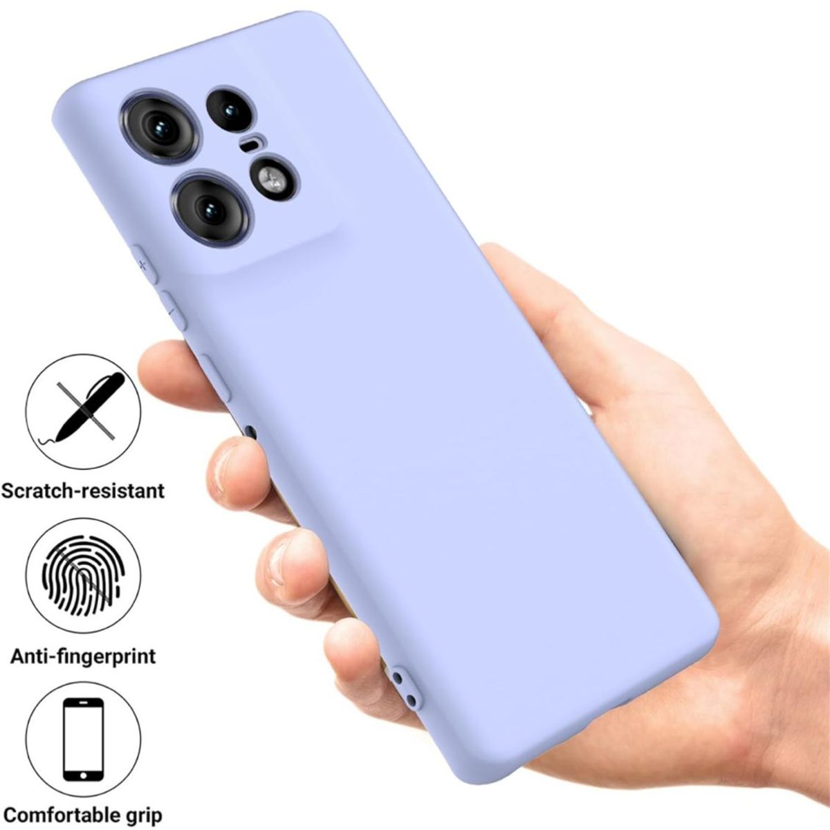 GENERICO - Carcasa Funda Color Para Motorola Edge 50 Pro - Lila