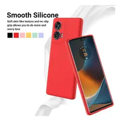 GENERICO - Carcasa Funda Color Para Motorola Edge 50 Fusion - Rojo