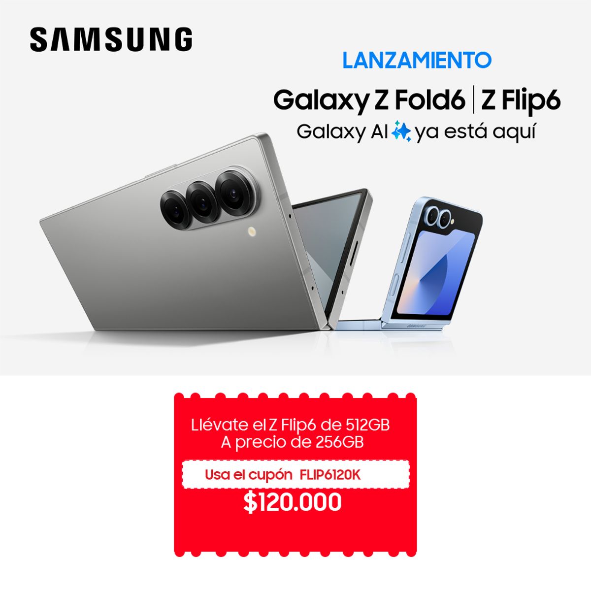 SAMSUNG - Smartphone Galaxy Z Flip6 512GB Mint