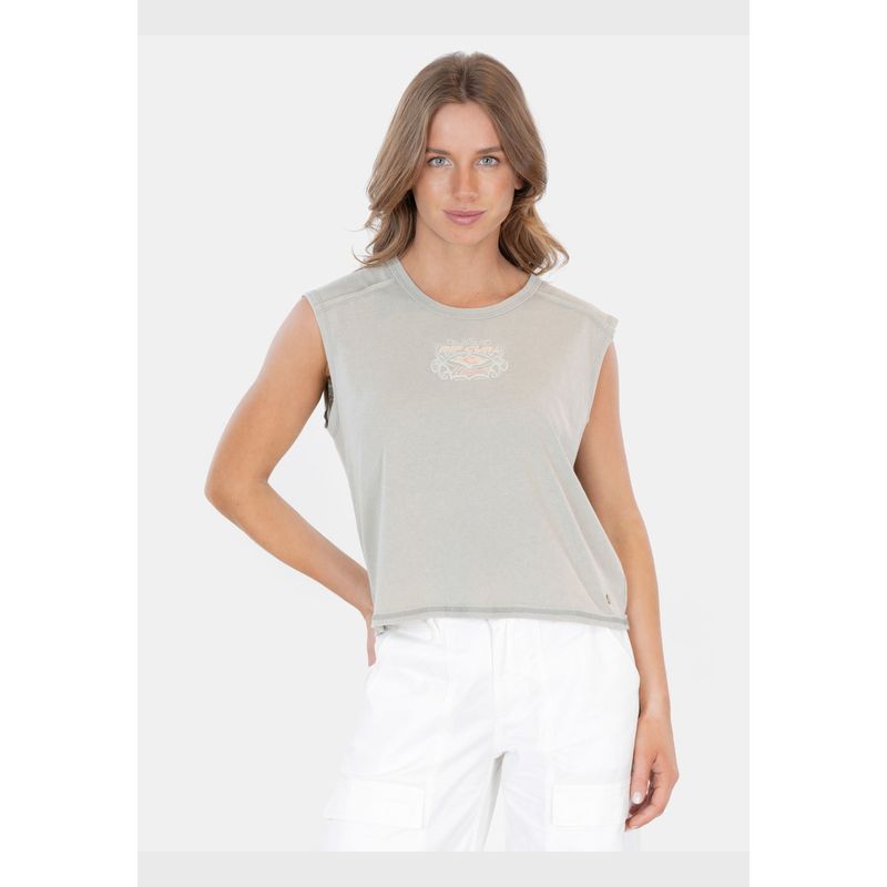 RIP CURL - Polera Liv Honolulu Verde Mujer Rip Curl