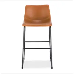 GENERICO - Taburete Leah Cuero Café 65cm