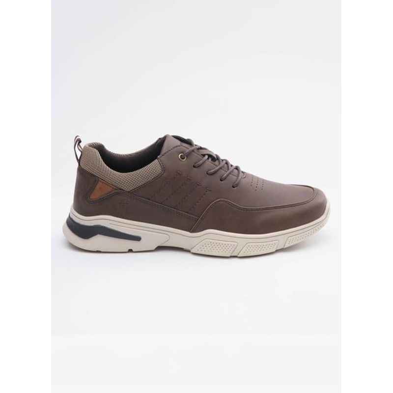 JARMAN - Zapato hombre Casual PU Con Cordon Café Oscuro Jarman