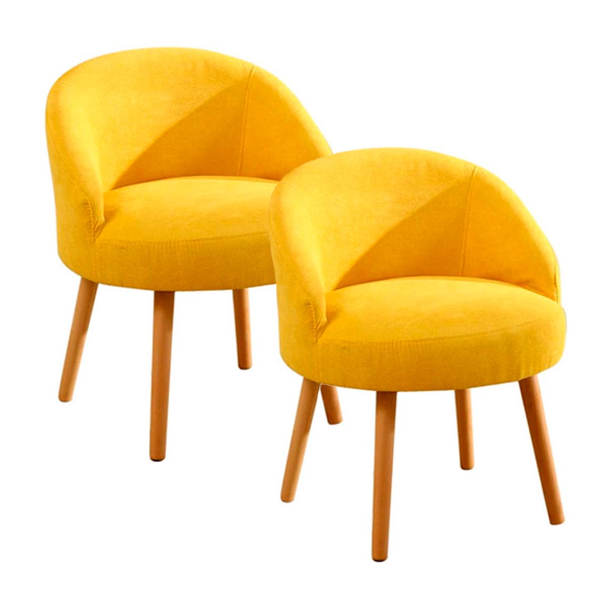 SDFIT - Sillas Pack 2x Unidades Amarillo - Modelo D43