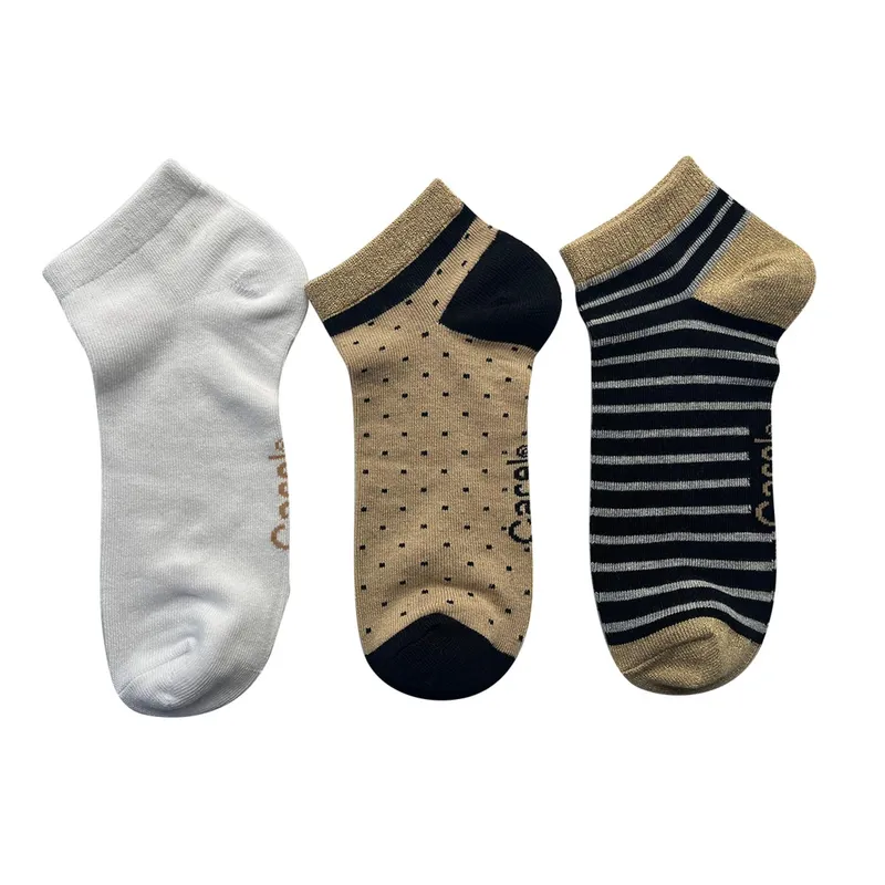 GACEL - Calcetin - Mujer - Tripack Bamboo Corto - Gacel - Negro