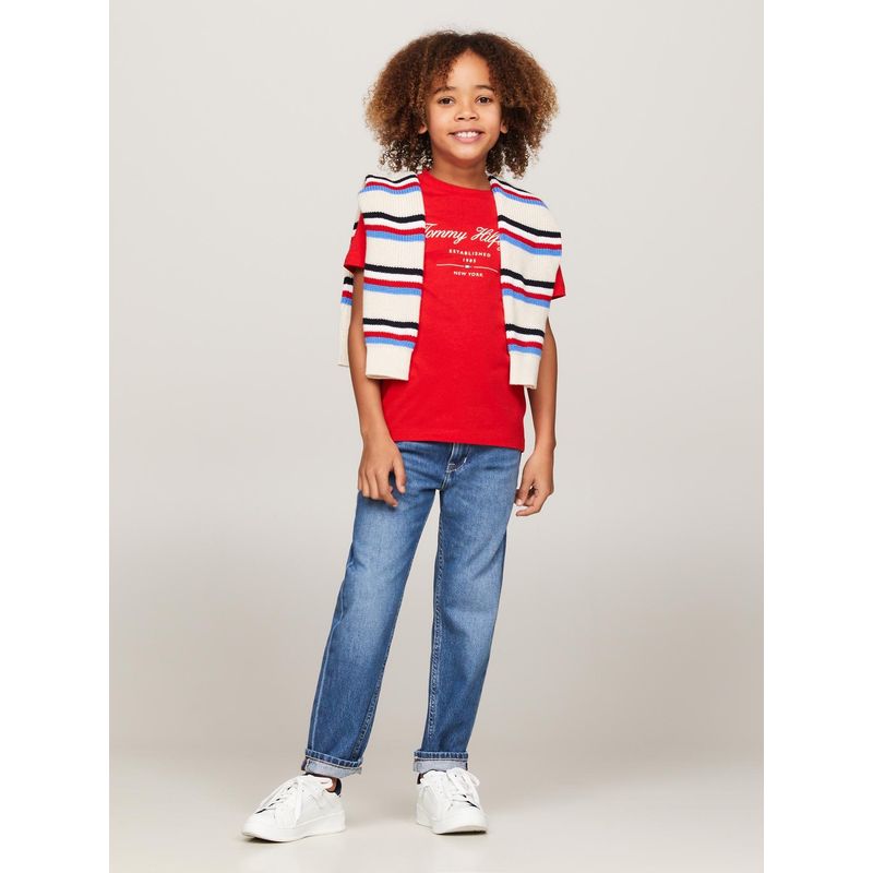 TOMMY HILFIGER - Jeans Skater Con Efecto Desteñido Azul Tommy Hilfiger