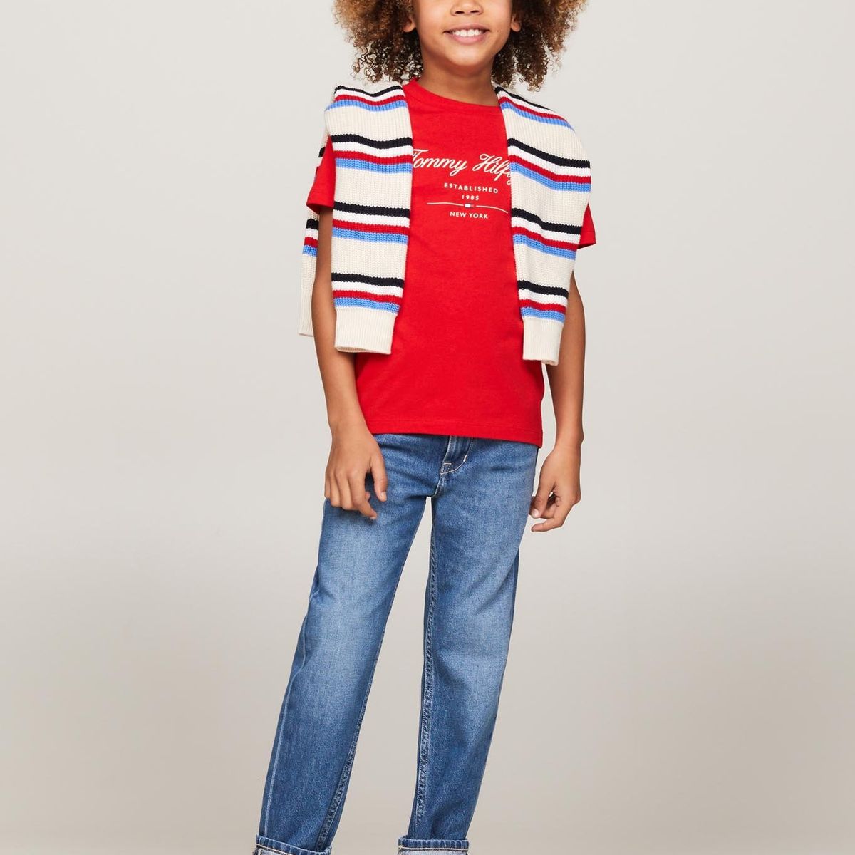 TOMMY HILFIGER - Jeans Skater Con Efecto Desteñido Azul Tommy Hilfiger