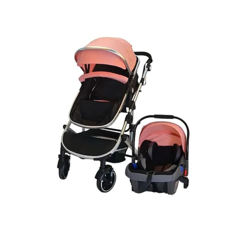 KIDSCOOL - COCHE TRAVEL LUX 3 EN 1 (ROSADO)