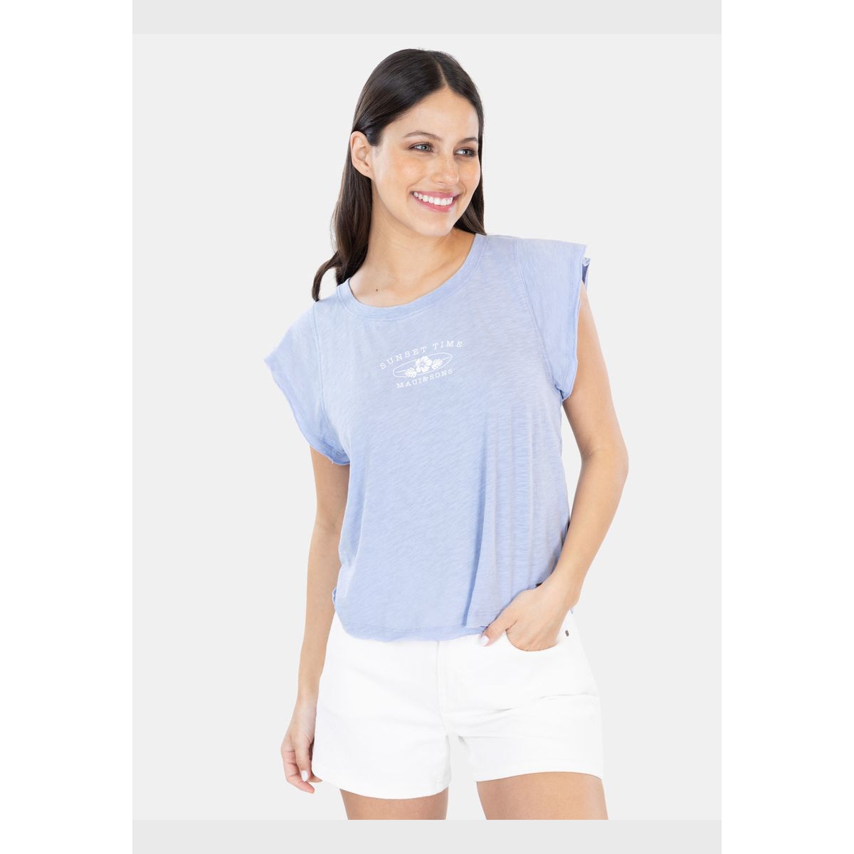 MAUI AND SONS - Polera MC Sunset Time Azul Mujer Maui And Sons