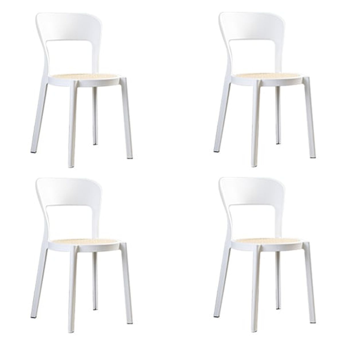 GENERICO - Pack 4 Sillas Aira Para Comedor Terraza Venhoouse Blancas