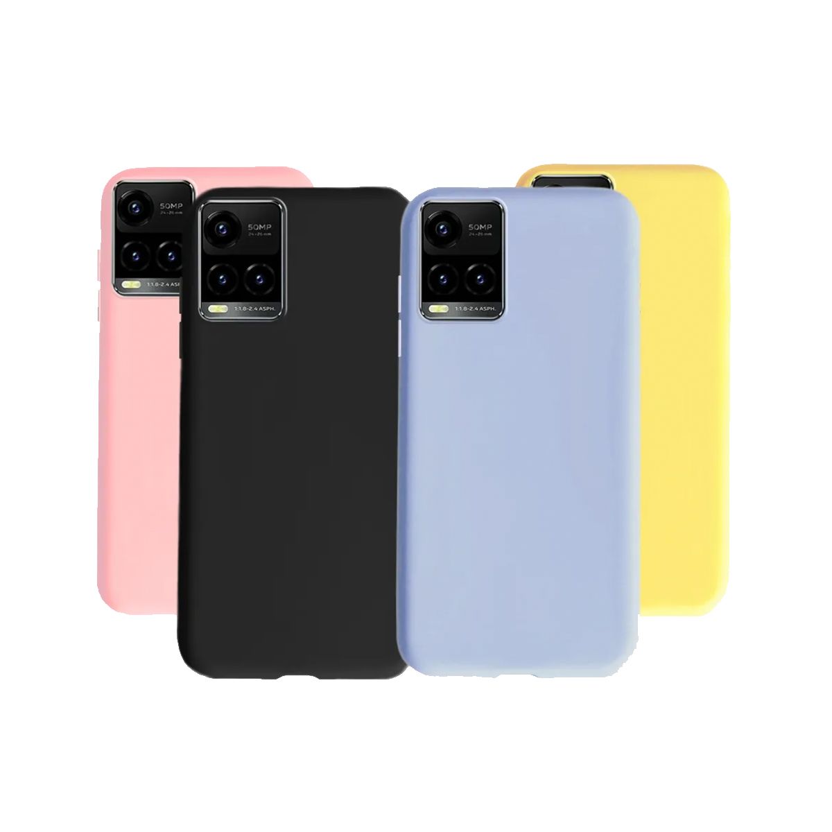 JOIGO - Carcasa Para Vivo Y27 5G Goma Fucsia