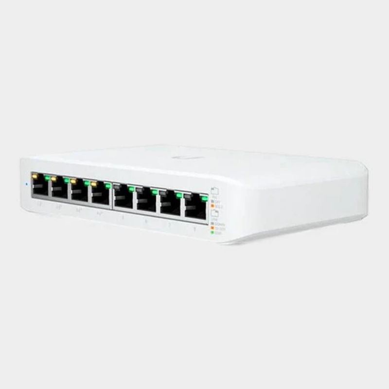 UBIQUITI - Switch Ubiquiti Lite 8 PoE 8 Puertos Gestionado PoE+ 8 Gbps UBIQUITI