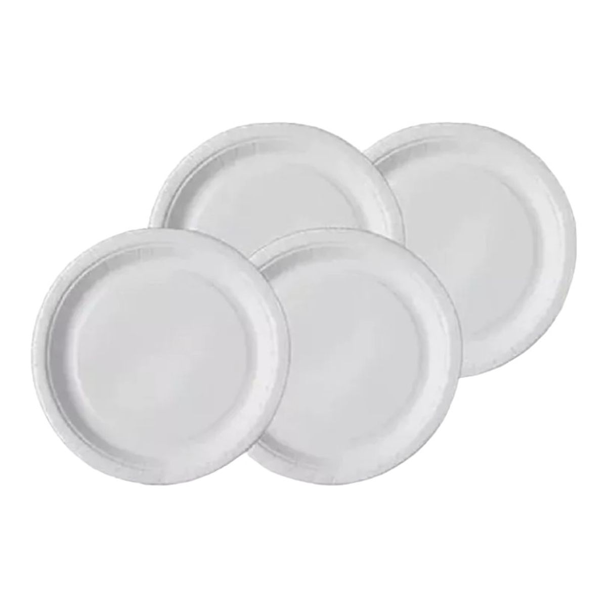 GENERICO - Platos Plásticos Blanco Desechables 17cm Pack 100 Unidades