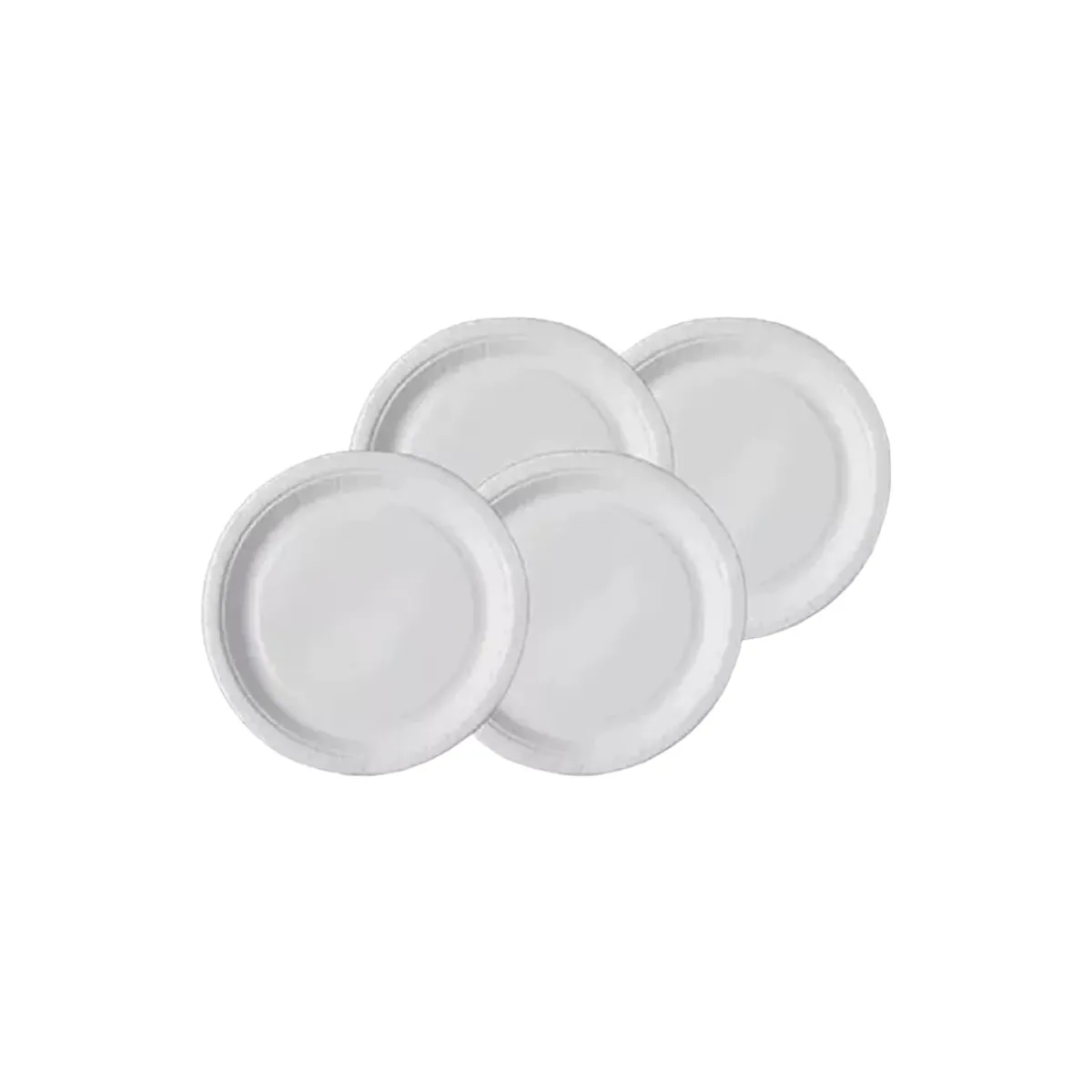 GENERICO - Platos Plásticos Blanco Desechables 17cm Pack 100 Unidades