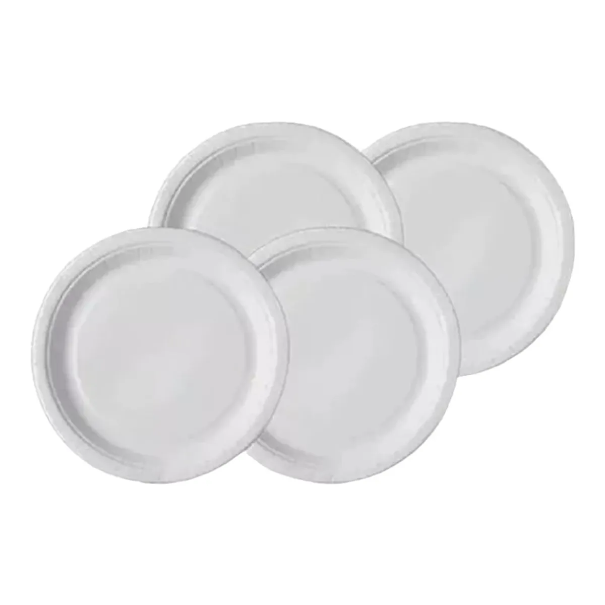 GENERICO - Platos Plásticos Blanco Desechables 22cm Pack 20 Unidades