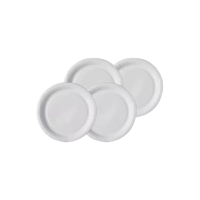 GENERICO - Platos Plásticos Blanco Desechables 22cm Pack 20 Unidades