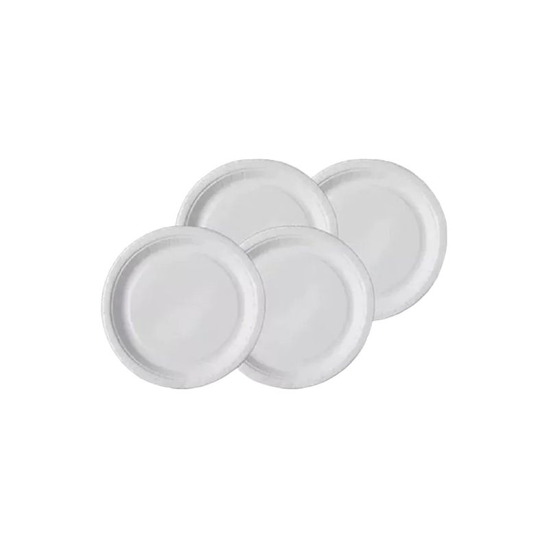 GENERICO - Platos Plásticos Blanco Desechables 22cm Pack 20 Unidades