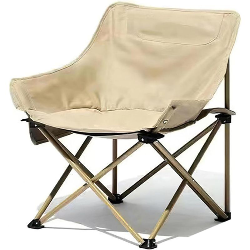 GENERICO - SILLA PLEGABLE MULTIFUNCIONAL PARA CAMPING BEIGE