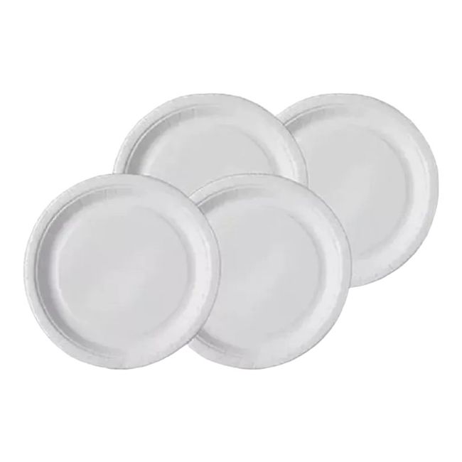 GENERICO - Platos Plásticos Blanco Desechables 17cm Pack 20 Unidades